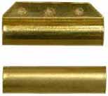 ramrod pipe, brass, forward with pin lug, round, for 7/16" rod